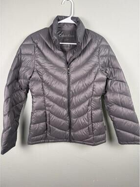 Calvin Klein Packable Lightweight Down Puffer Jacket Gray Women's S